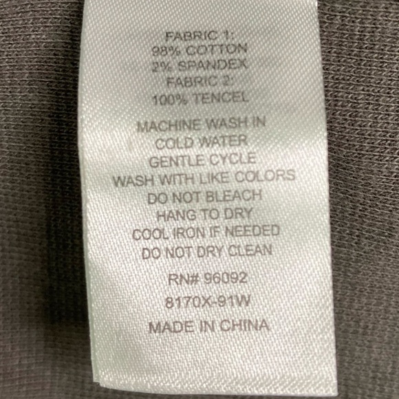 Carolina Belle Montreal Waterfall Open Front Draped Mixed Media Jacket (Size 1X) - Picture 11 of 13